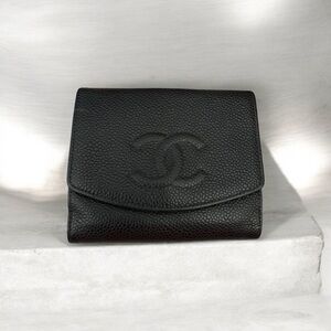 Chanel Bifold Caviar Snap Wallet